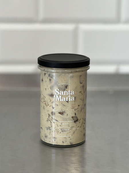 Brązowe pieczarkii w sosie śmietanowym - słoik 545 ml (3 porcje)